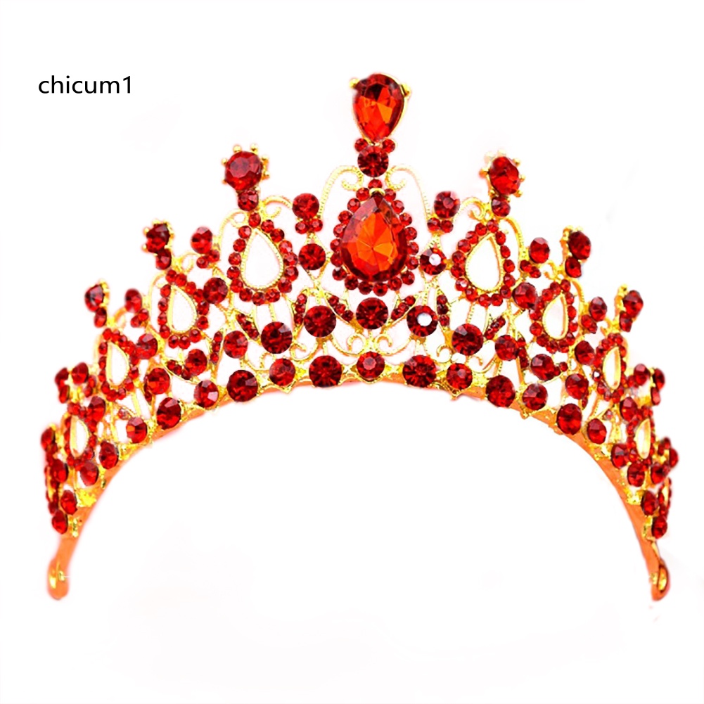 Băng Đô Cài Tóc Hình Vương Miện Đính Đá Lấp Lánh Cho Cô Dâu