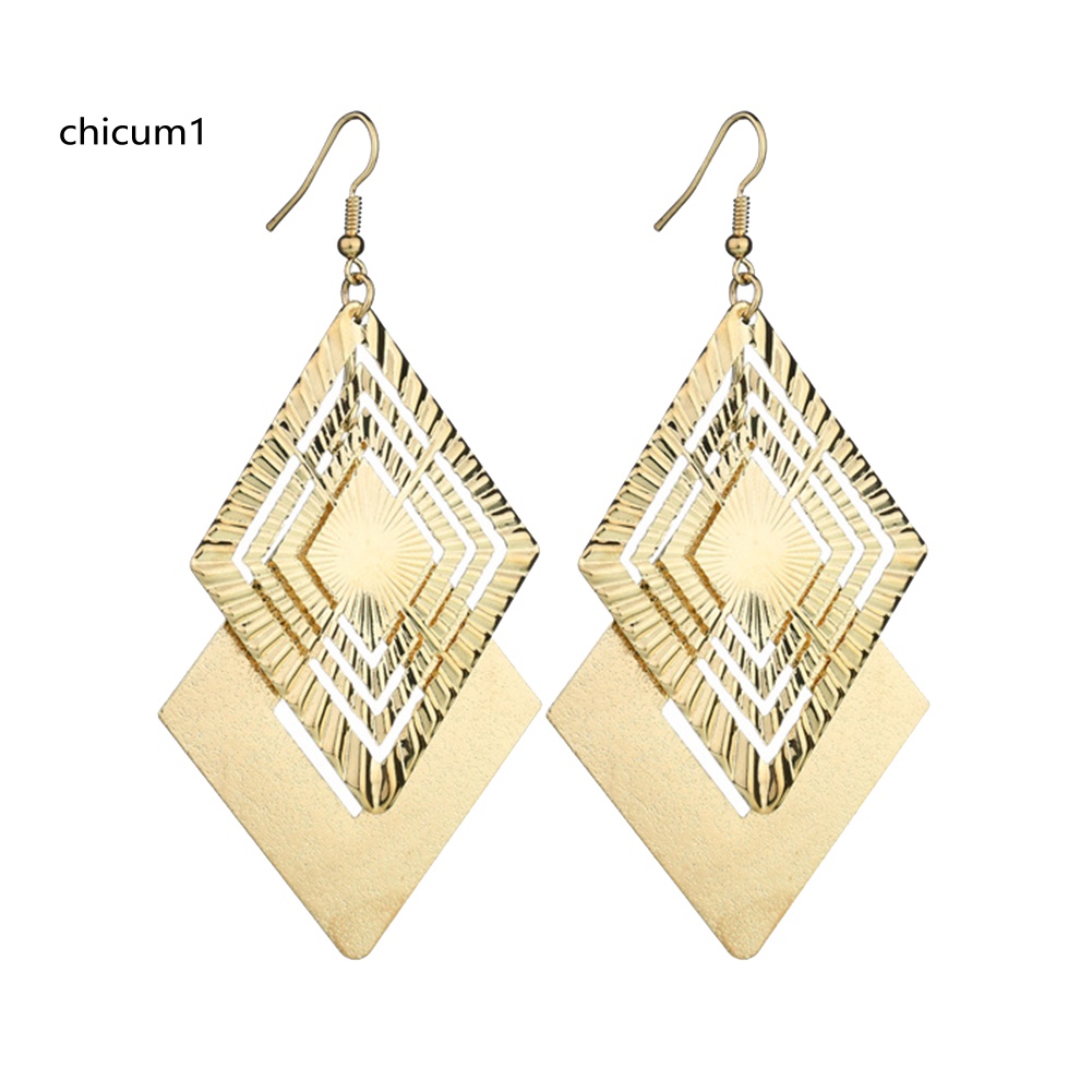 Khuyên Tai Kim Loại Dài Thời Trang Cho Nữ