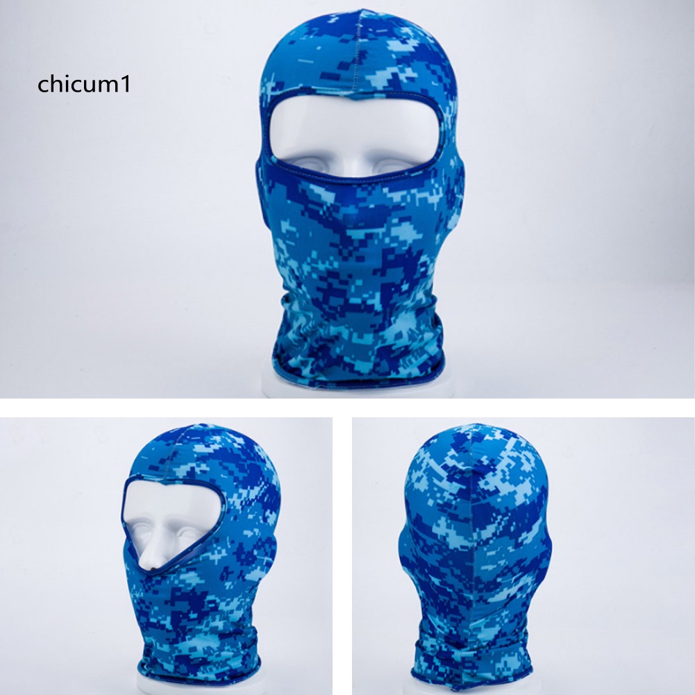 Mũ Che Mặt Chống Gió Thoáng Khí Họa Tiết Rằn Ri Unisex