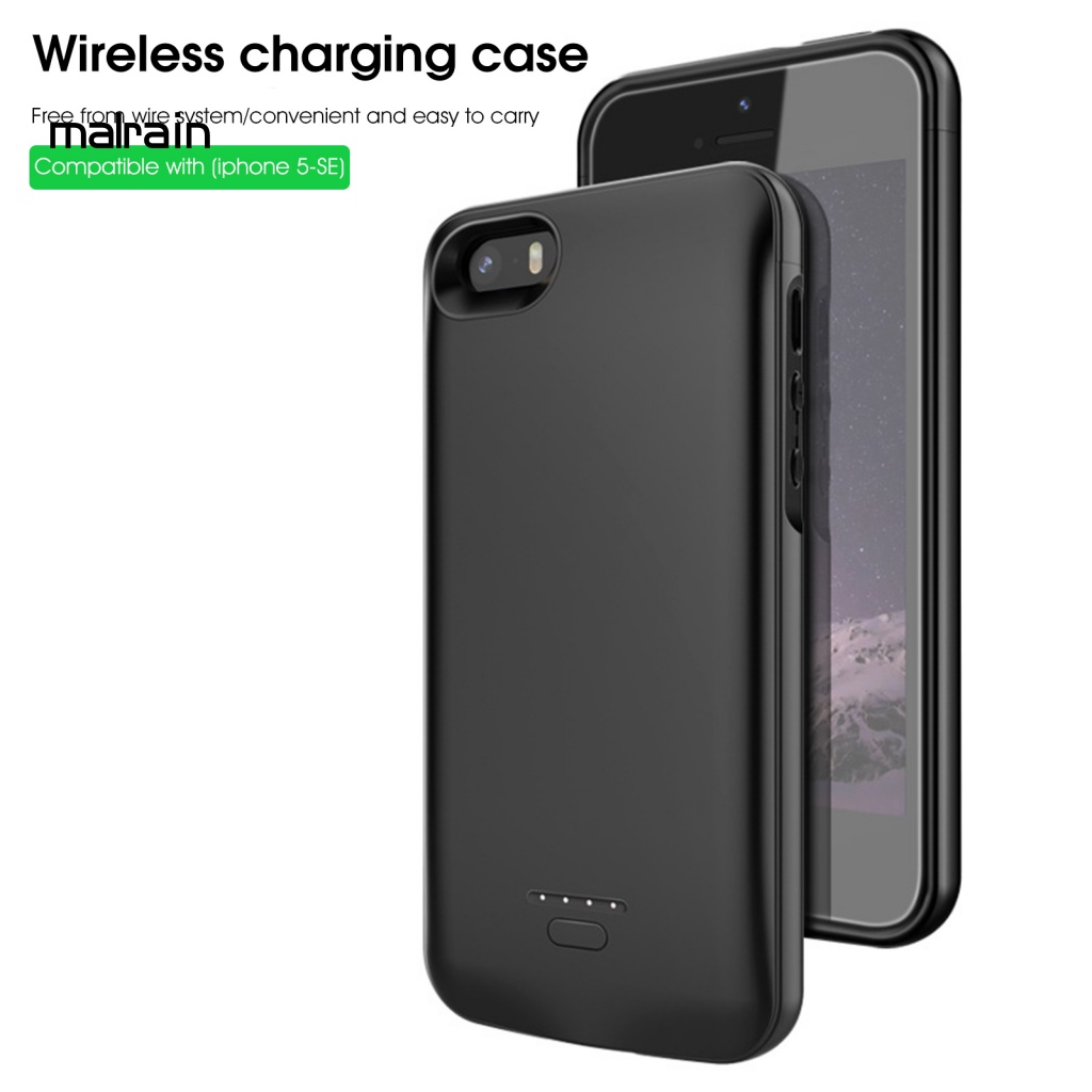 Ốp Điện Thoại Pin 4000mAh Cạnh Nam Châm Siêu Mỏng Cho iPhone5 / 5s / 5se