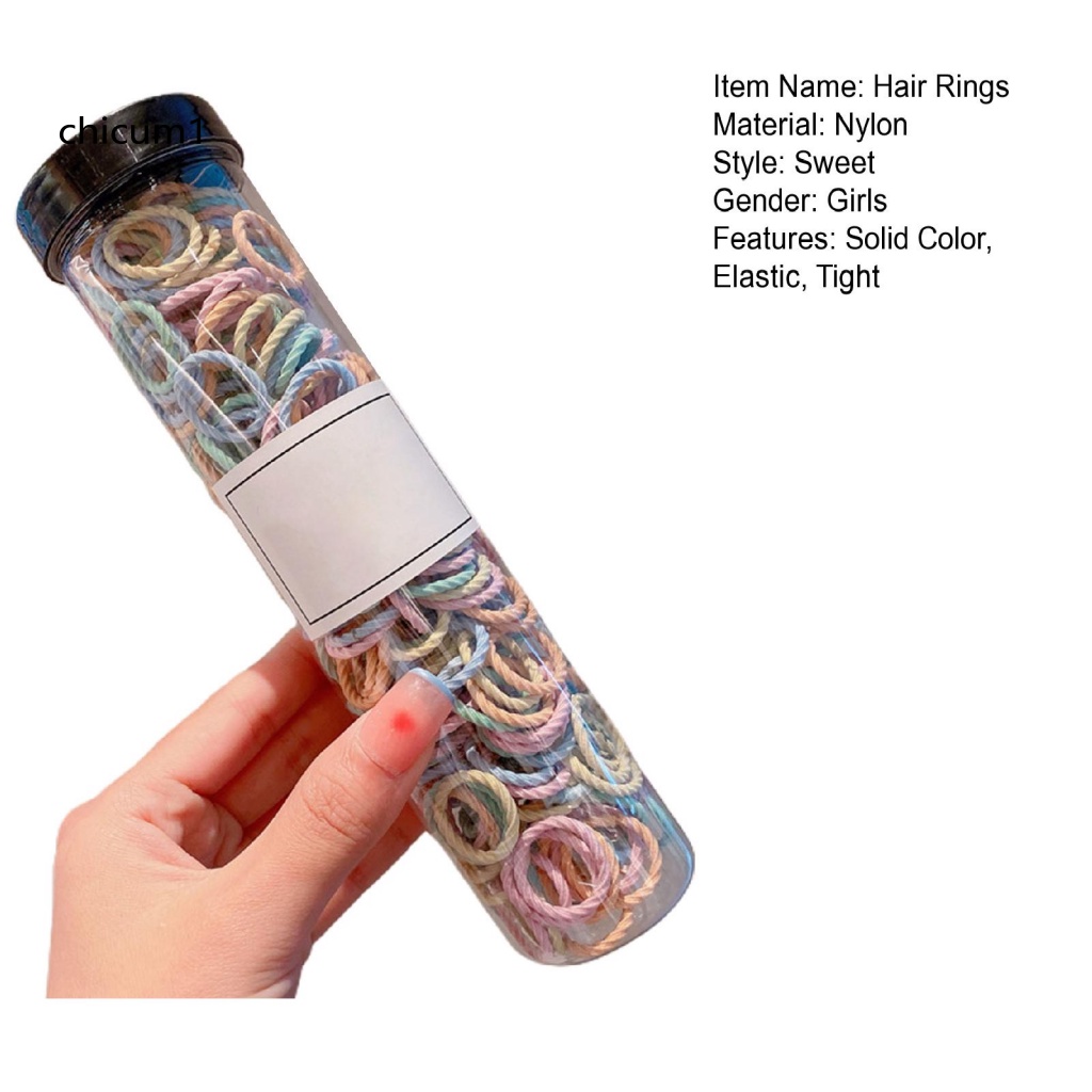 Set 300 Dây Cột Tóc Độ Co Giãn Cao Không Làm Đau Cho Bé Gái