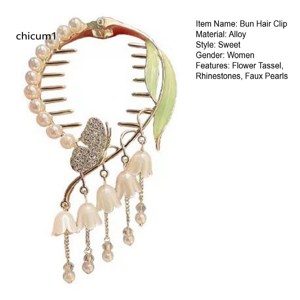 Kẹp Tóc Đuôi Ngựa Đính Ngọc Trai Giả Thời Trang