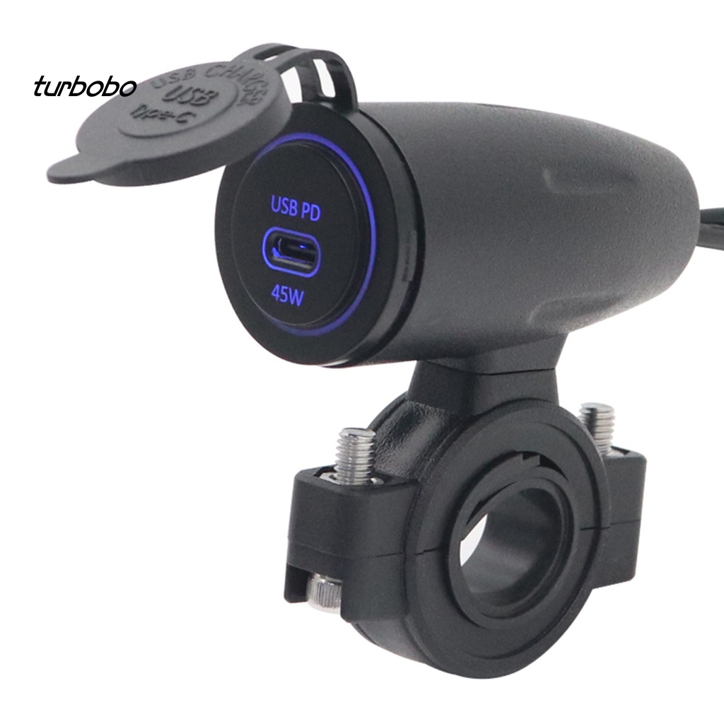 Bộ Sạc Giao Diện PD 45W C5909-Z PD 5 Chế Độ Có Đèn LED Và Cổng USB Dành Cho Xe Mô Tô