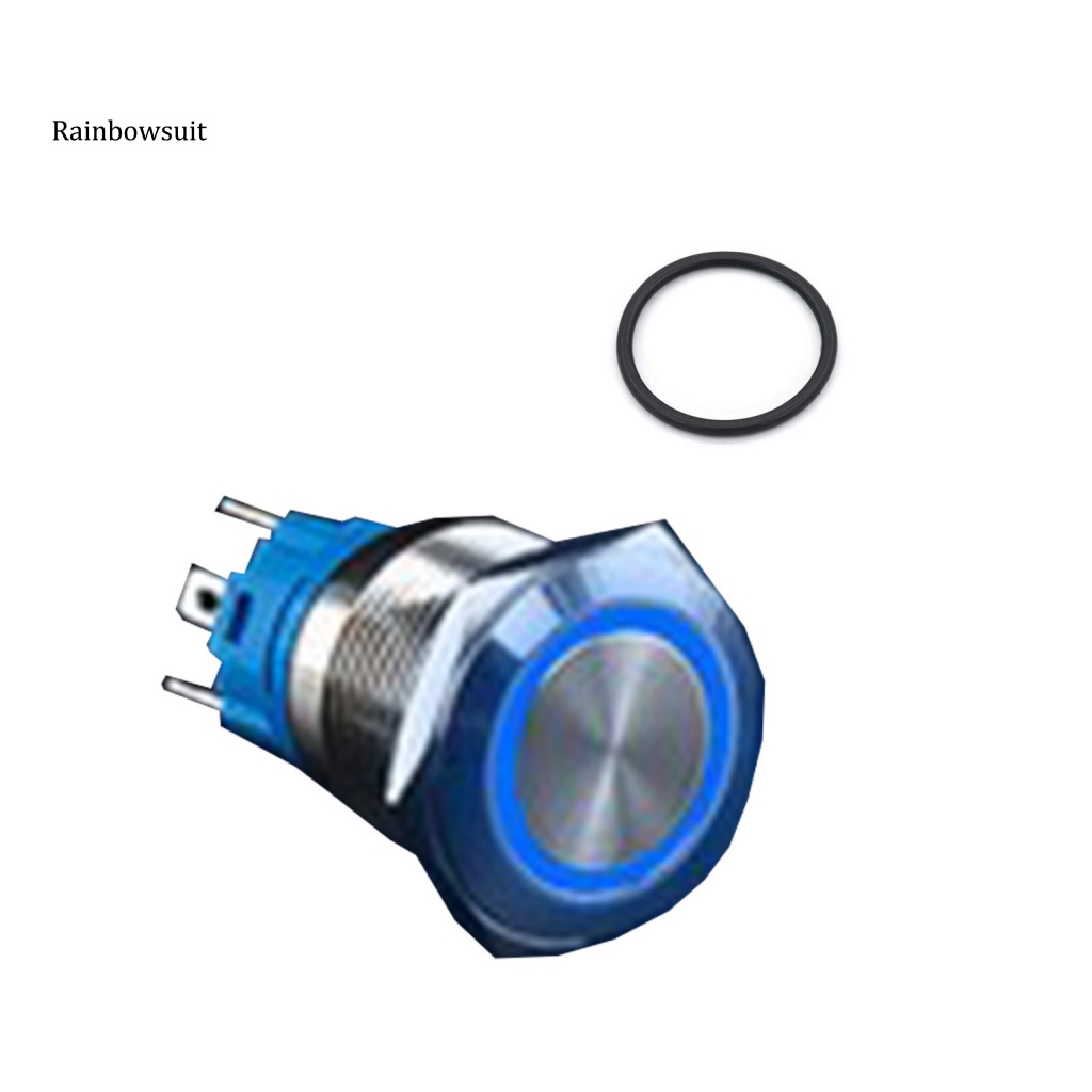 Nút Công Tắc Tự Khóa Bằng Kim Loại 16mm Chống Nước Có Đèn LED