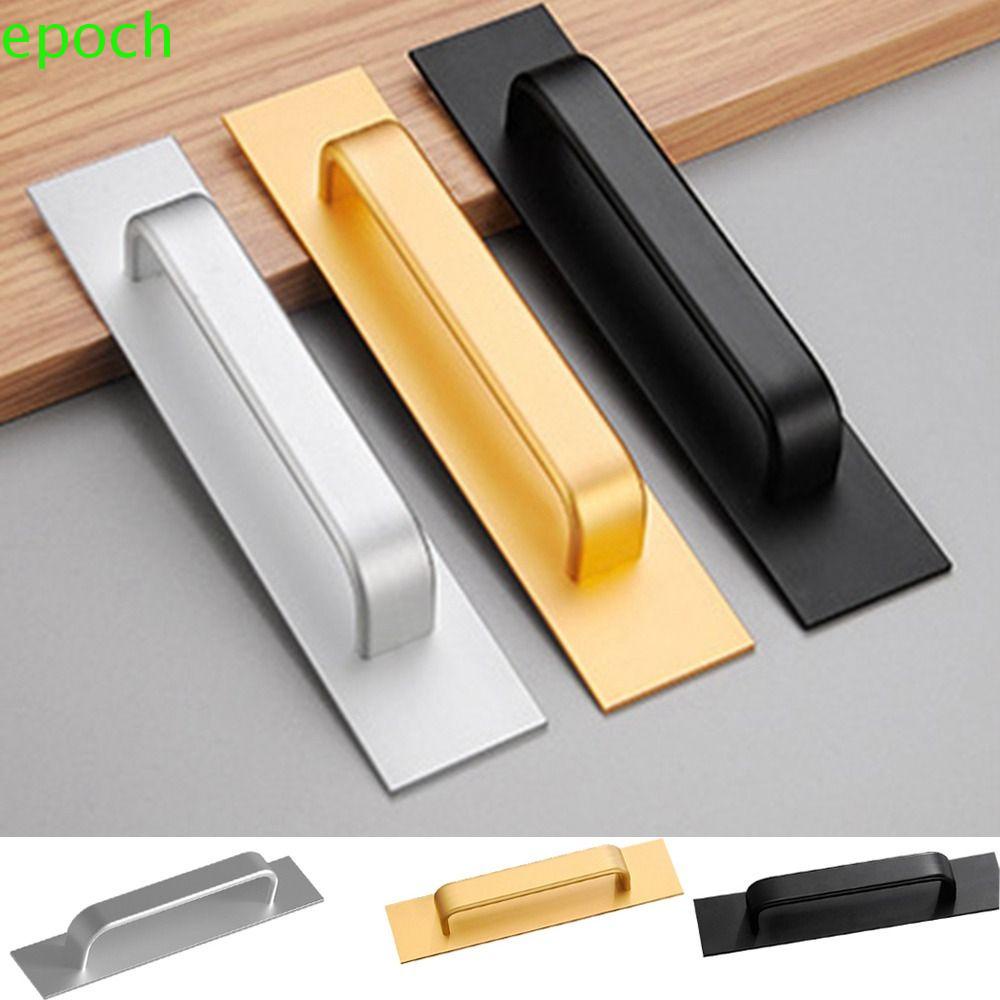 EPOCH Tay Nắm Cửa Bằng Hợp Kim Nhôm Cứng Màu Đen / Vàng / Bạc Chống Nước Không Đục Lỗ