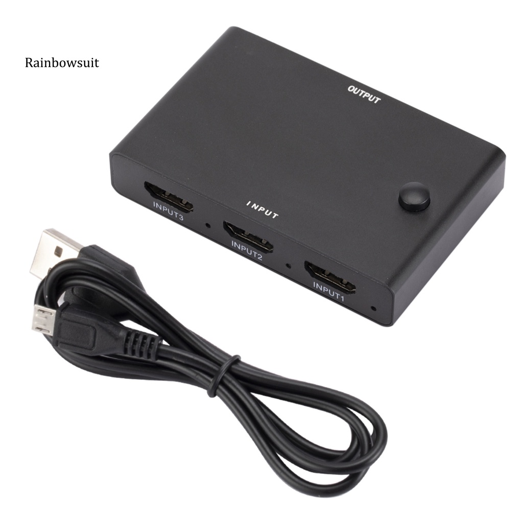 Công Tắc Chuyển Đổi 3 Đầu Vào HDMI Độ Phân Giải Cao Chuyên Nghiệp Dành Cho Laptop