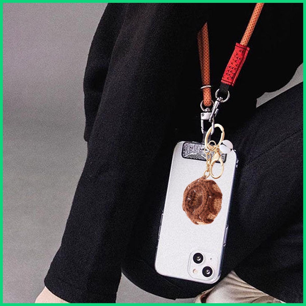 Móc Khóa Hình Bánh Donut Bằng Len Dễ Thương Cho Bé