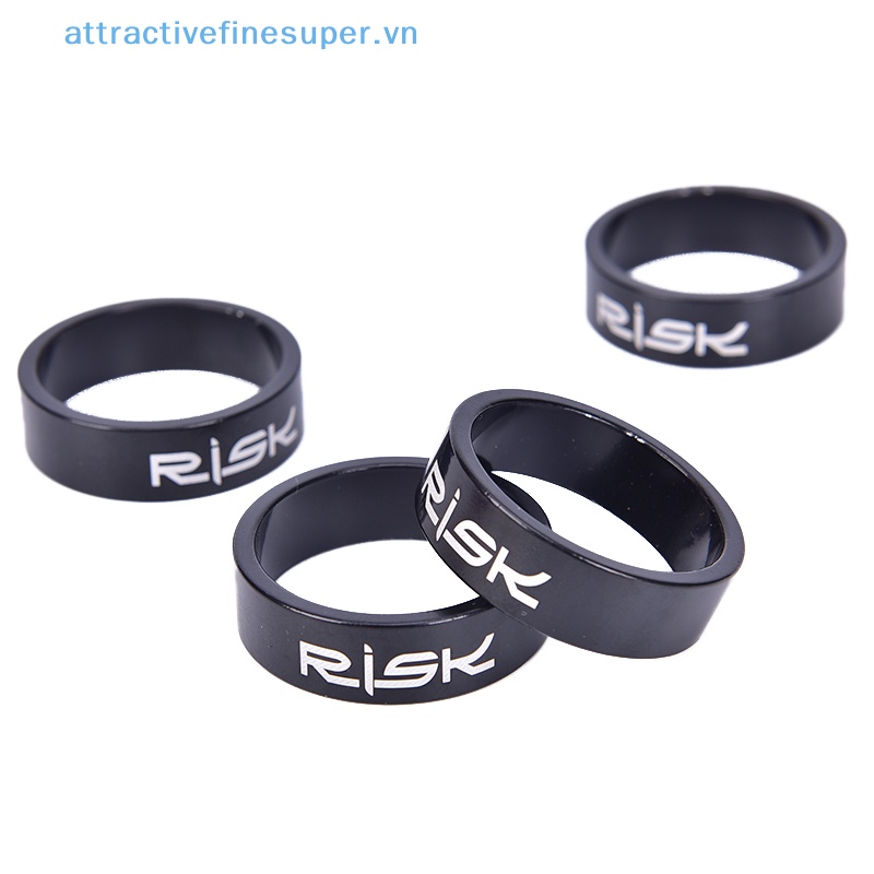 Set 4 Vòng Đệm Phuộc Xe Đạp 5 / 10mm Bằng Hợp Kim Nhôm Áo Khoác Thời Trang Trẻ Trung Cá Tính