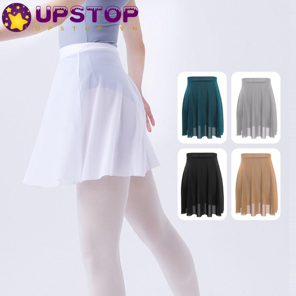 UPSTOPVN Chân Váy Múa Ba Lê Phối Lưới Thoáng Khí Co Giãn Dành Cho Nữ