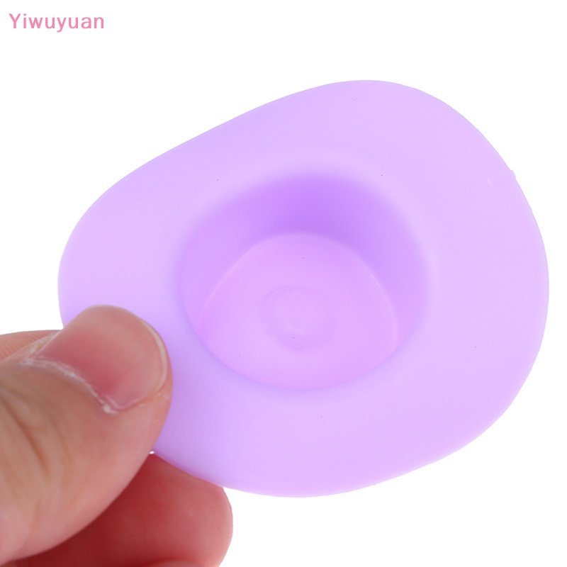 < Yiwuyuan > Set 10 Mũ Cao Bồi Mini Bằng Nhựa Màu Tím / Đỏ Thời Trang Sáng Tạo Và Thiết Thực Cho Búp Bê Bé