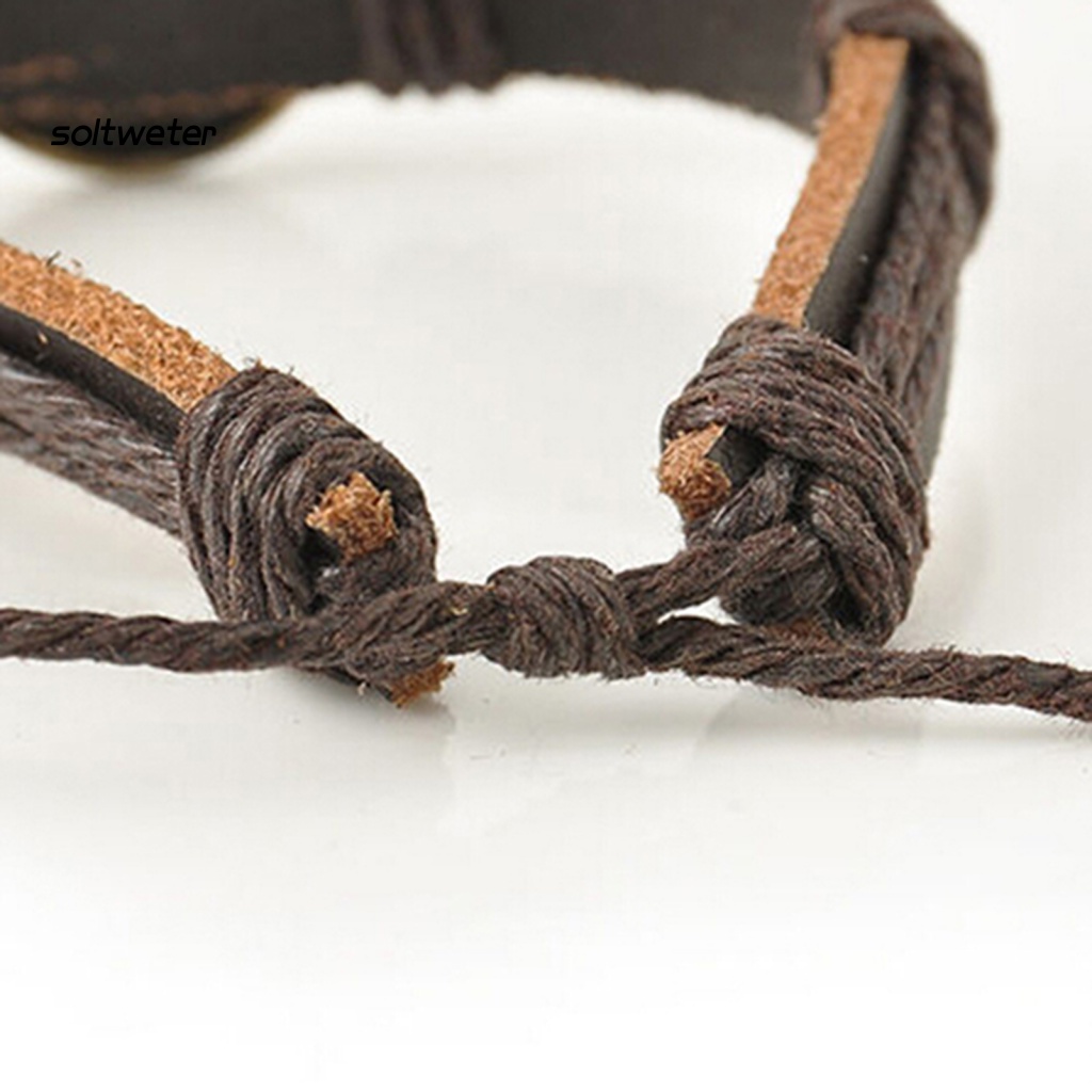 Vòng Tay Dây Da Nhiều Lớp Mặt Hình Vô Cực Unisex