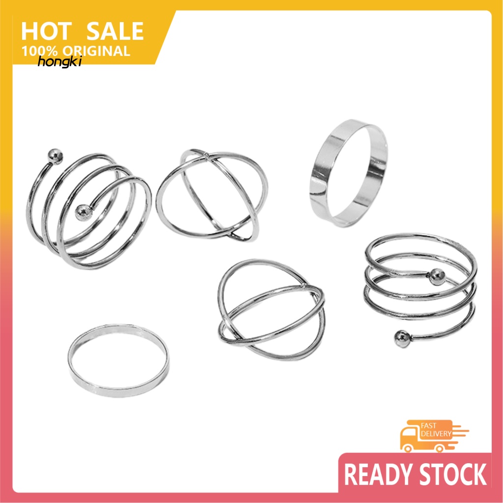 1 Set Nhẫn Đeo Khớp Ngón Tay Kim Loại Thời Trang Unisex