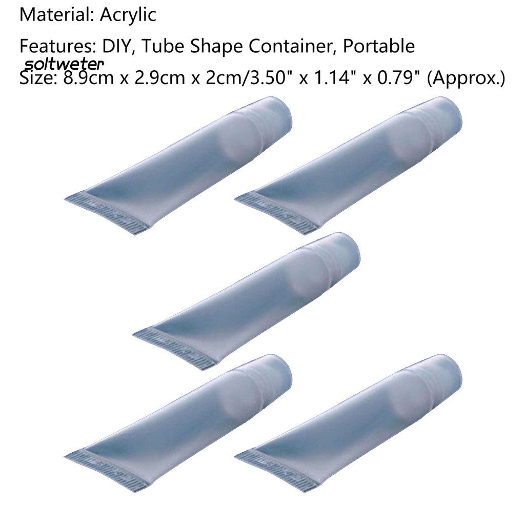 Set 5 Tuýp Rỗng 10ml Đựng Son Dưỡng Môi Có Nắp Đậy Tiện Dụng