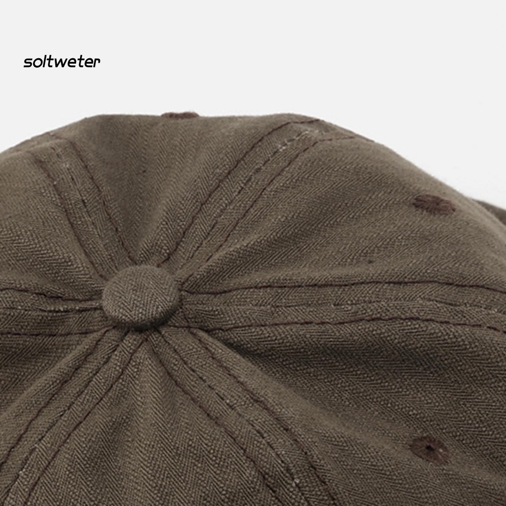 Mũ Lưỡi Trai Màu Sắc Trơn Phong Cách Vintage Dành Cho Nam Và Nữ