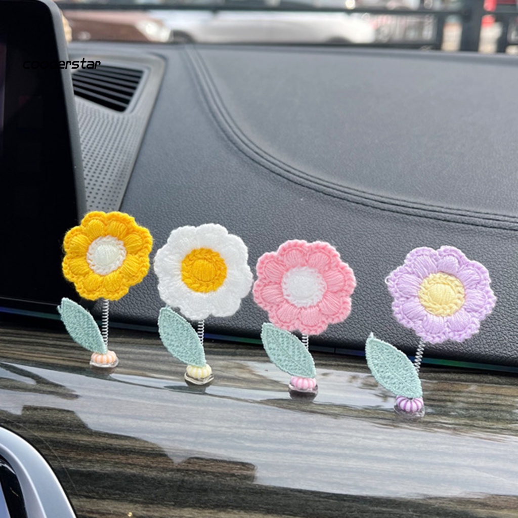 1 Bộ Phụ Kiện Trang Trí Xe Hơi Hình Hoa Hướng Dương Mini Xinh Xắn