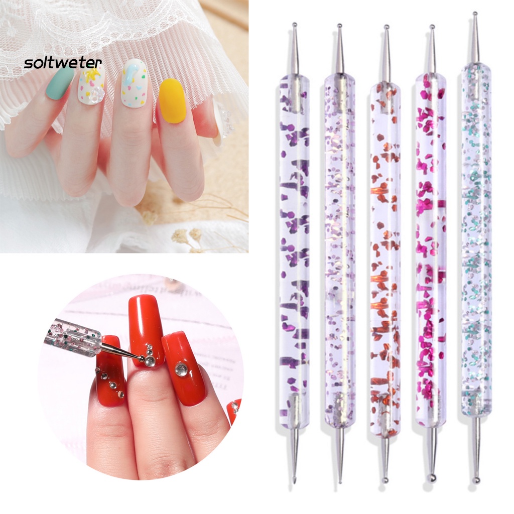 Bộ 5 Bút Vẽ Trang Trí Móng Tay Hai Đầu Acrylic Dễ Sử Dụng