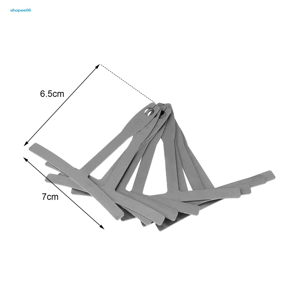 Bộ 9 Thước Đo Dây Đàn Guitar Điện Bằng Thép Không Gỉ Siêu Mỏng