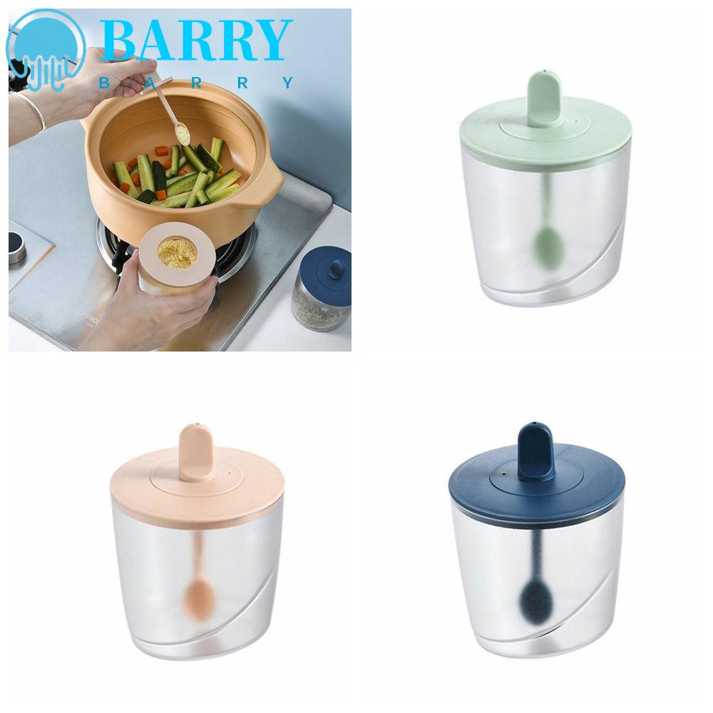 BARRY Hộp Đựng Gia Vị Bằng PP Trong Suốt 3 Màu Sắc Tùy Chọn Kèm Nắp Đậy Tiện Dụng Cho Gia Đình