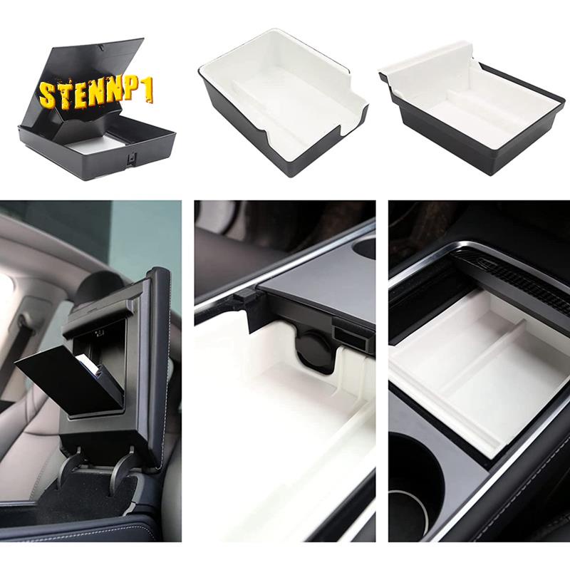 Khay Đựng Đồ Dùng Gắn Tay Vịn / Ngăn Kéo Xe Hơi Tesla Model 3 / Y Tiện Dụng