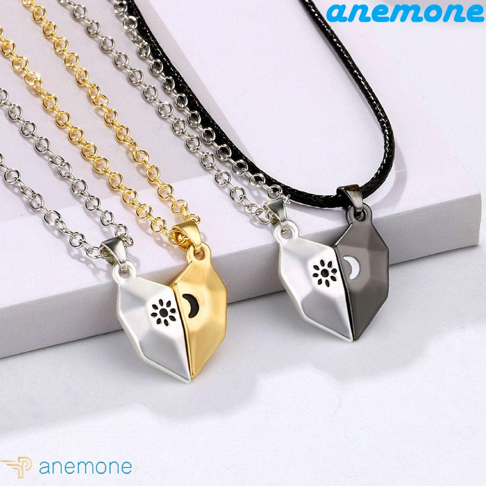 ANEMONE Vòng cổ Mặt Trái Tim Phong Cách Hàn Quốc Cho Cặp Đôi