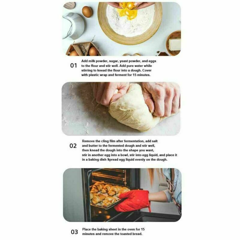 Set 10 Túi Đựng Bánh Mì Men Khô Hoạt Tính DIY Mới
