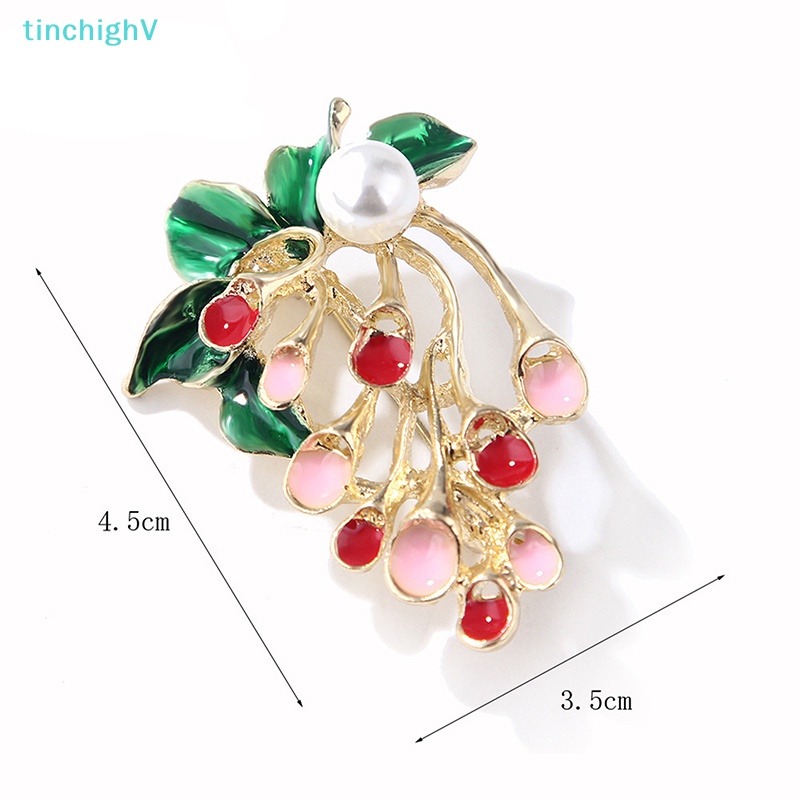 [TinchighV] Ghim Cài Áo Hình Trái Cây Idyllic Đính Ngọc Trai Sáng Tạo Cho Nữ [Mới]
