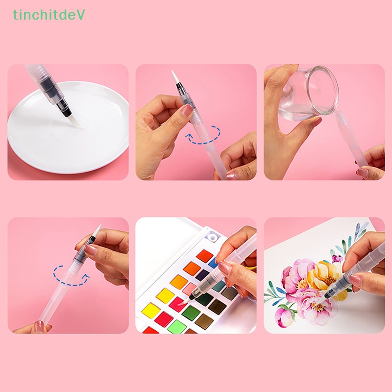 1 Cây Bút Lông Đầu Tròn Mềm Có Thể Nạp Đầy Màu Nước