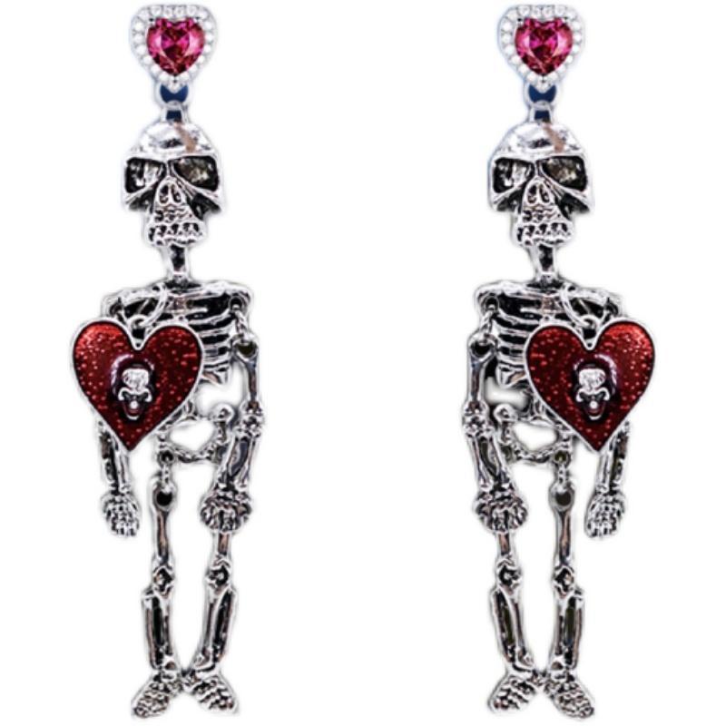 Bông Tai Hình Đầu Lâu lotia Phong Cách Gothic Punk