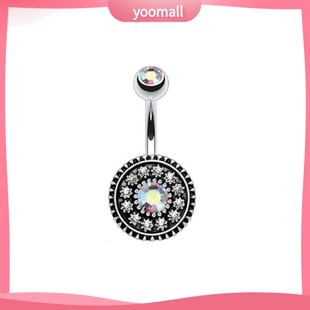 Bộ 2 Khuyên Rốn Tròn Bằng Thép Không Gỉ