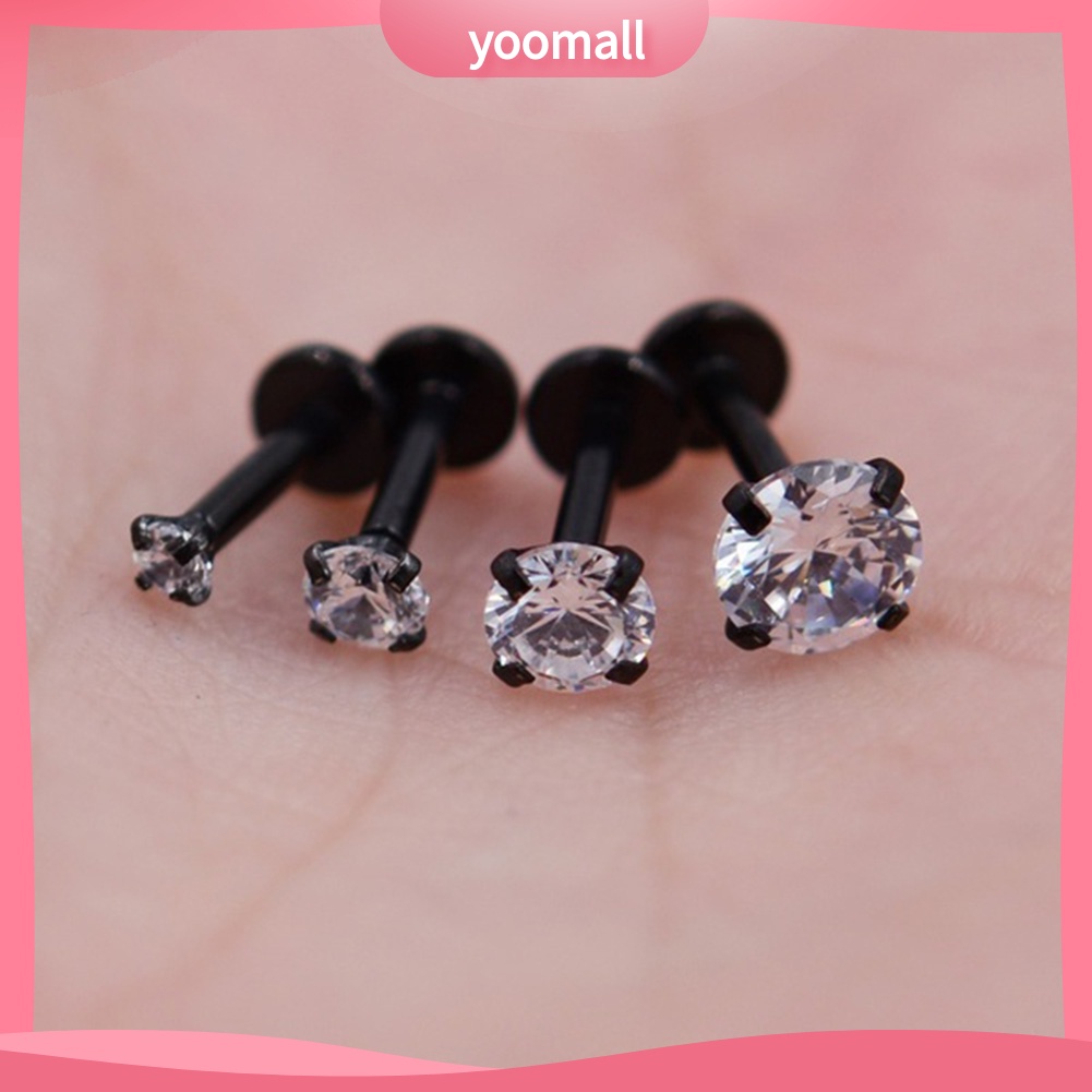 1 Khuyên Xỏ Môi Đính Đá Zircon Thời Trang