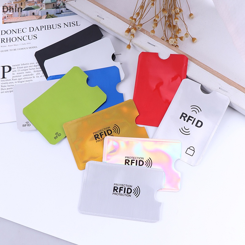 [Dhin] 10PCS Credit Card Protector Secure Sleeve RFID Blocking ID Holder Foil Shield COD