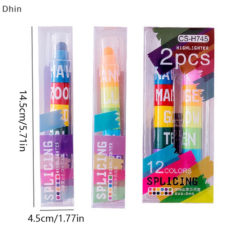 [Dhin] 6 Colors Splice Mini Bible Highs Vintage Candy Colors Gel Highs Gel Highs Dry High Markers COD