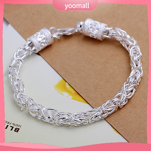 Vòng Tay Mạ Bạc Thiết Kế Đơn Giản Thời Trang Cho Nữ