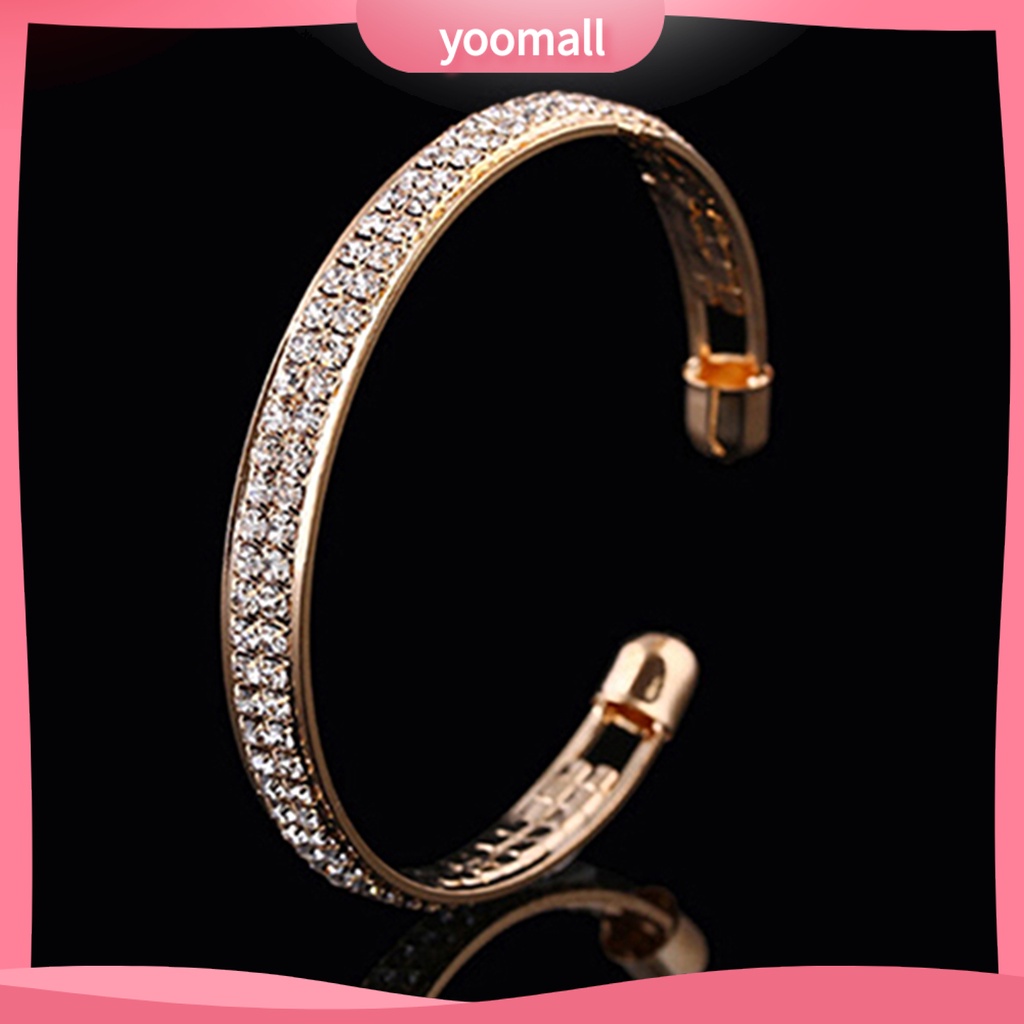 Vòng Đeo Tay Mạ Bạc Đính Đá Lấp Lánh Dành Cho Nữ