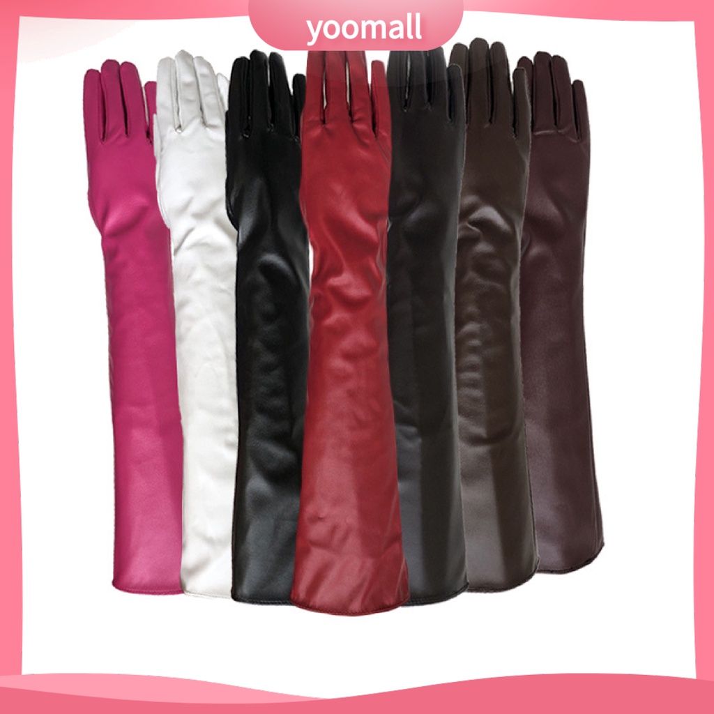 Găng Tay Giả Da Chống Gió Hở Ngón Tiện Dụng Khi Đi Mua Sắm