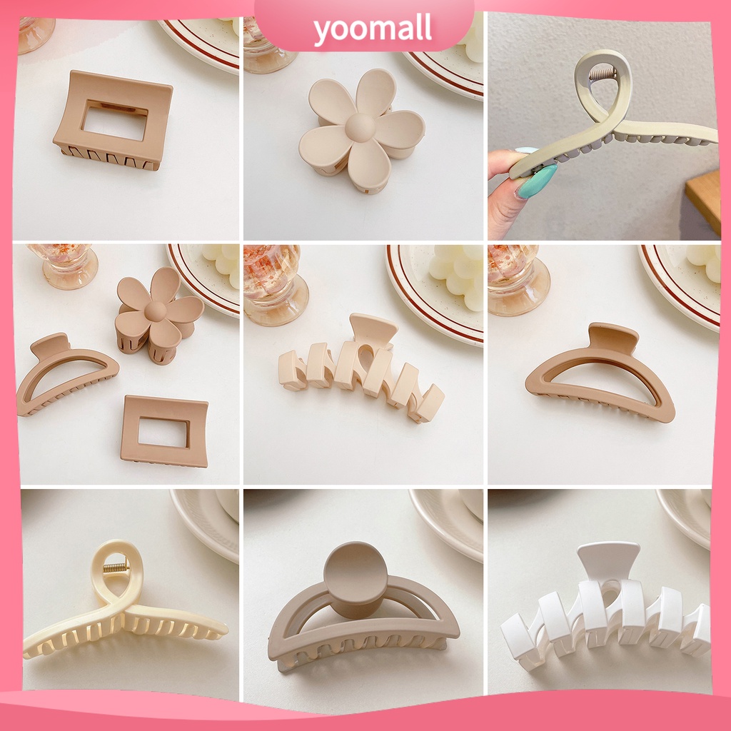 Kẹp Tóc Cà Phê Hình Hoa Nhiều Kiểu Dáng Chống Trượt Kích Thước Lớn