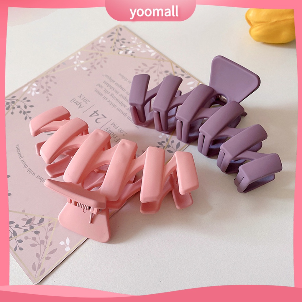 Kẹp Tóc Cá Mập Màu Trơn Bằng Nhựa Resin Thân Thiện Với Môi Trường Kích Thước Lớn Hợp Thời Trang