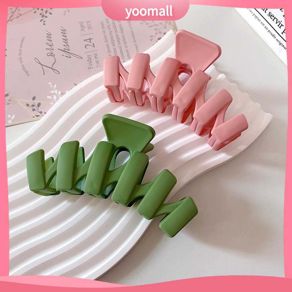 Kẹp Tóc Cá Mập Màu Trơn Bằng Nhựa Resin Thân Thiện Với Môi Trường Kích Thước Lớn Hợp Thời Trang