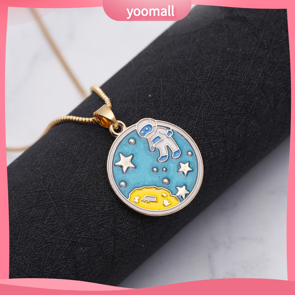 Vòng cổ Mặt Trăng Sao Tráng Men Thời Trang Cho Nữ