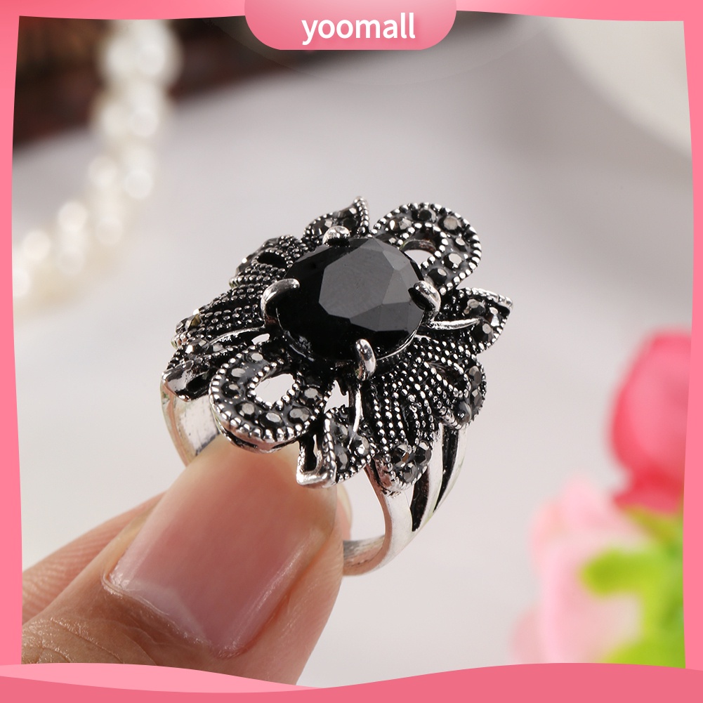 Nhẫn Hợp Kim Mặt Hoa Phong Cách Vintage Thời Trang Dành Cho Nữ