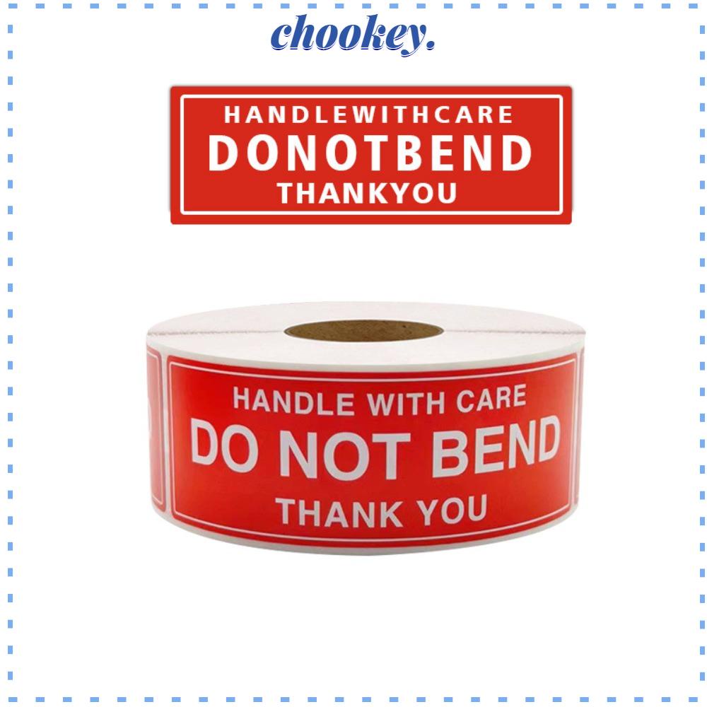 CHOOKEY Nhãn Dán Đóng Gói Tự Dính Chữ Care-Do Not Bend-Thank You Đóng Gói Đặc Biệt Cho Văn Phòng