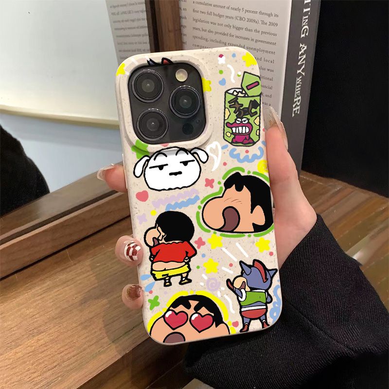 Ốp Điện Thoại Mềm Chống Sốc In Hình Shin-Chan Đơn Giản Cho Iphone 13 14pro 8I 12 11 7 X0ZI