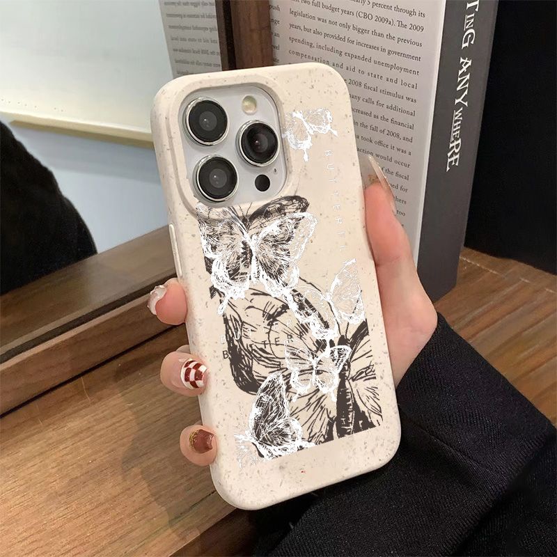 Ốp Điện Thoại Mềm Chống Sốc In Họa Tiết Graffiti 7In Đơn Giản 13iPhone128p11 14pro Cho iPhone