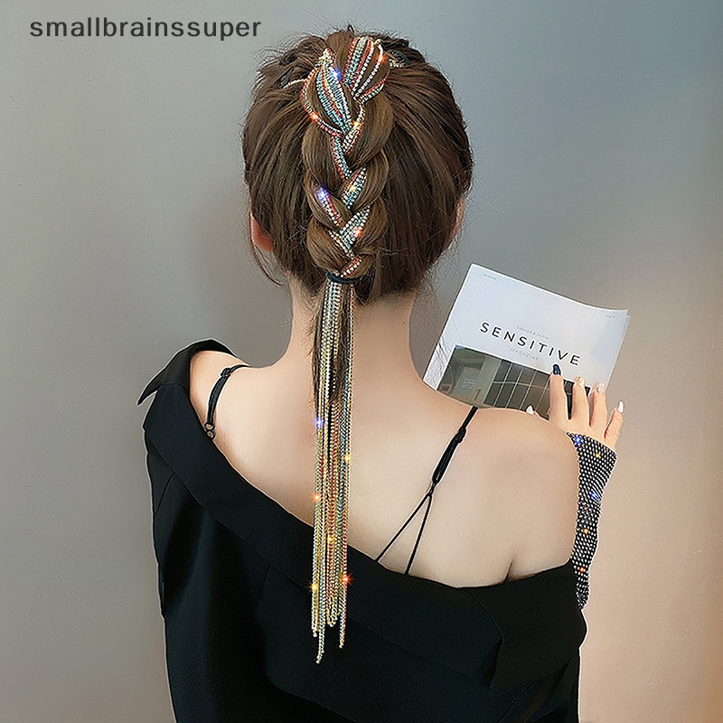 Kẹp Tóc Dạng Chuỗi Hạt Pha Lê Thời Trang Cho Nữ SBS