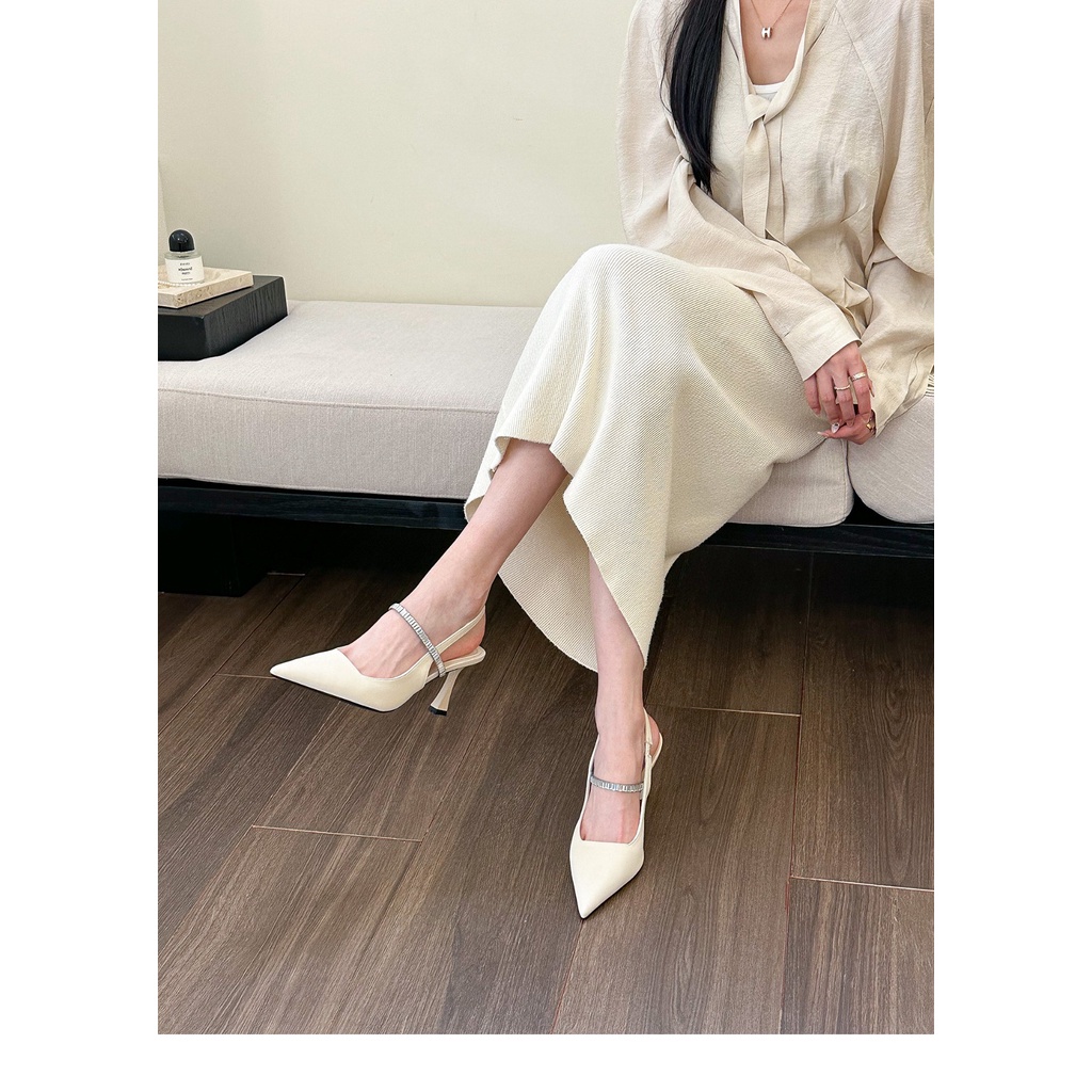 Sandal Cao Gót Mũi Nhọn Thiết Kế Mới Thời Trang Dành Cho Nữ