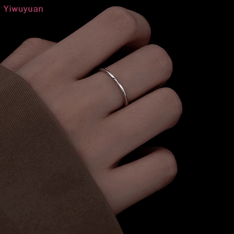 < Yiwuyuan > Nhẫn Thời Trang Ins Đơn Giản Không Phai Màu Bạc Dễ Phối Đồ Trang Sức Đám Cưới Dành Cho Nữ
