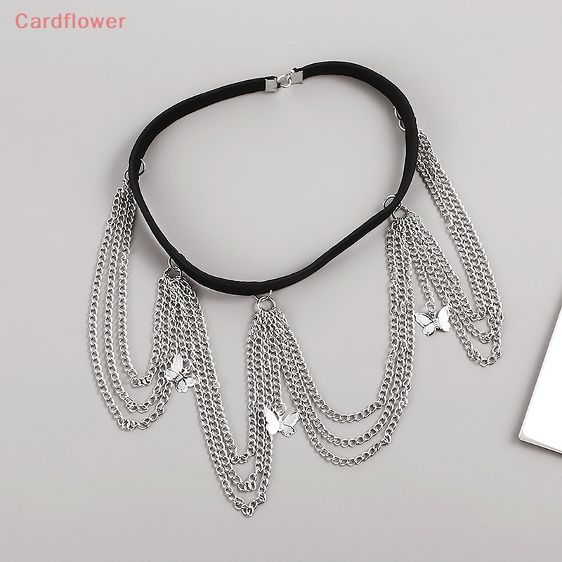 Dây Mắt Xích Co Giãn Phối Tua Rua Hình Bướm Thời Trang Đi Biển Quyến Rũ Cho Nữ