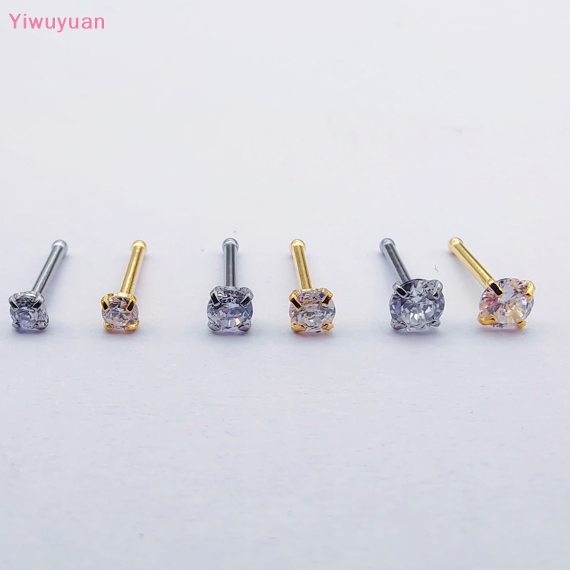 1 Khuyên Tai Thép Titan Đính Đá Zircon Mới