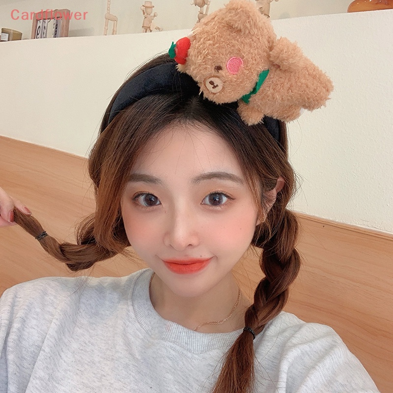 Băng đô cài tóc rửa mặt Bằng Lông Cừu San Hô Hình Gấu Dễ Thương Cho Bé Gái
