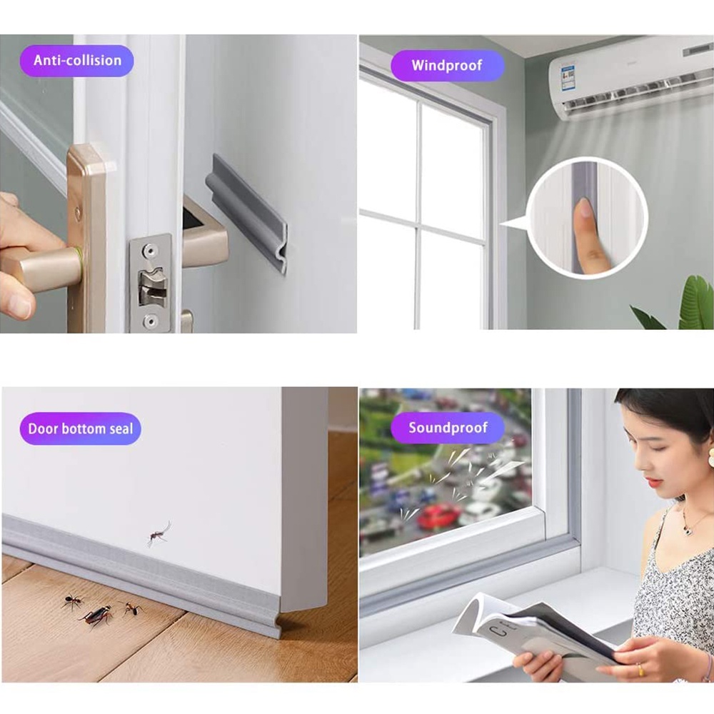 Cuộn Băng Keo Xốp Dán Khe Hở Cửa Sổ Cách Âm Chống Bụi / Chịu Thời Tiết Dài 1M